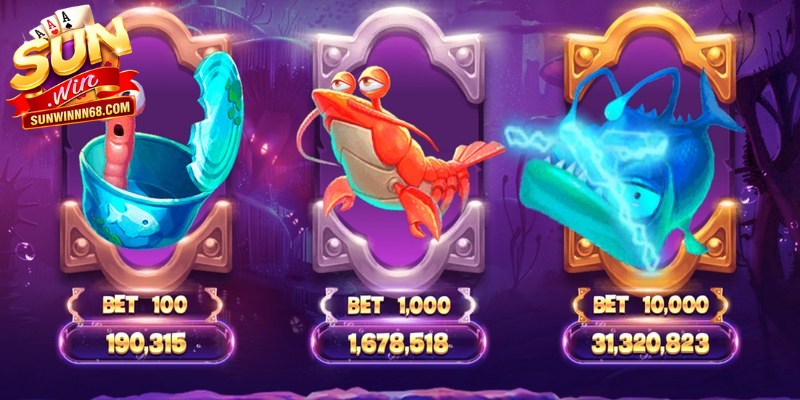 Cổng game thiết kế nhiều cấp độ phòng chơi bắn cá Sunwin khác nhau